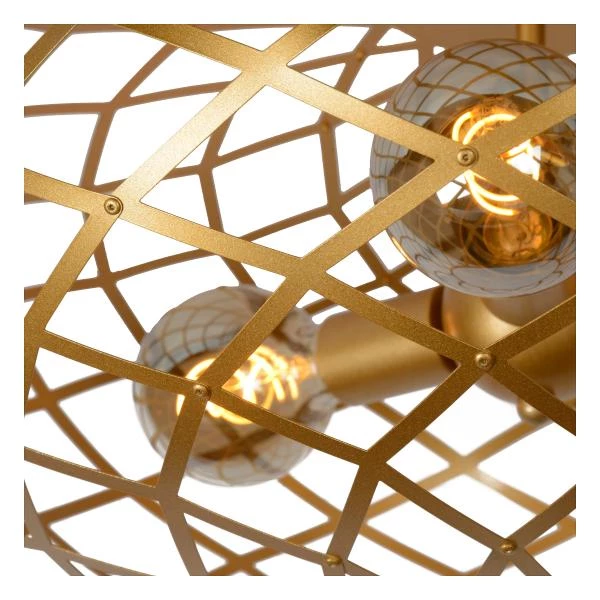 Lucide WOLFRAM - Flush ceiling light - Ø 65 cm - 3xE27 - Matt Gold / Brass - detail 2